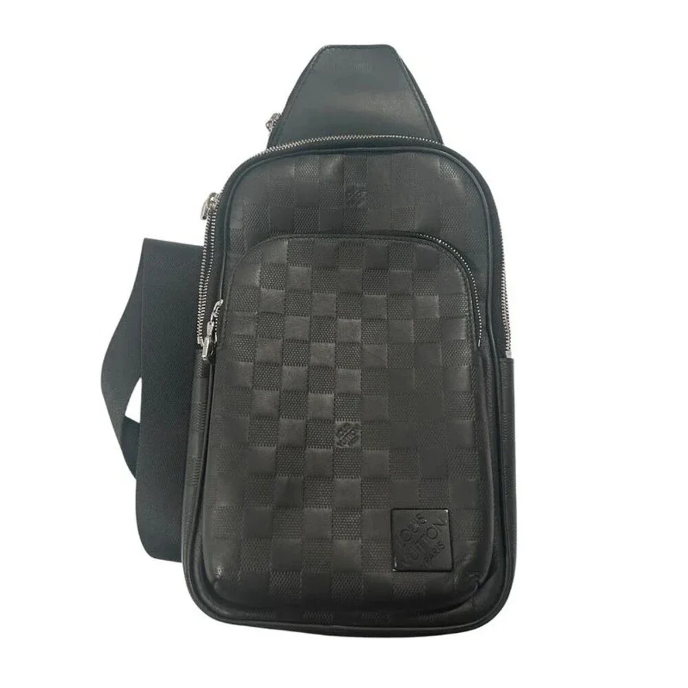 Louis Vuitton Damier Graphite Sling NM Damier Infini Leather Authentic